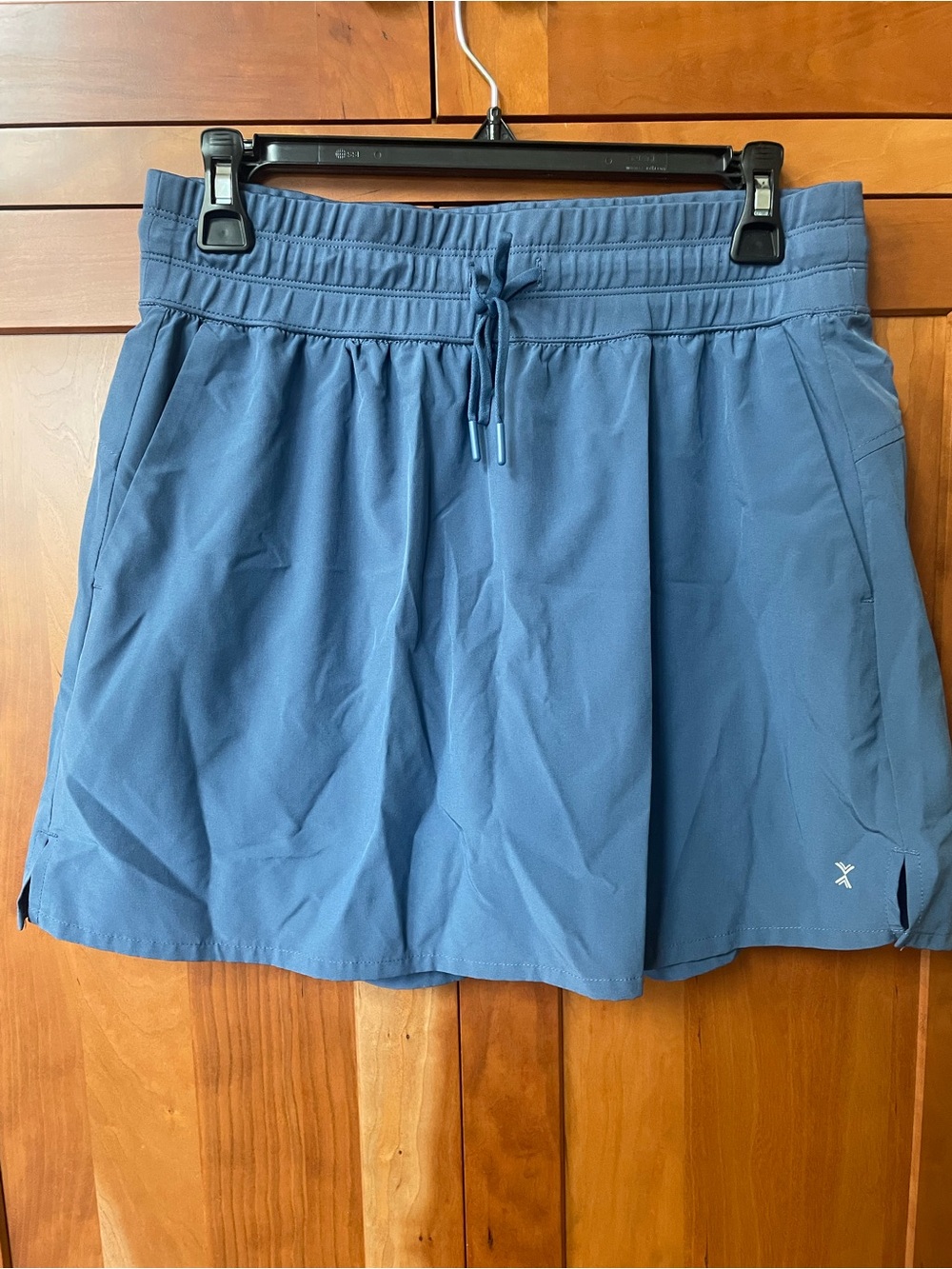 Xersion Slate Blue Women's Pull-On Athletic Side Slit Skort